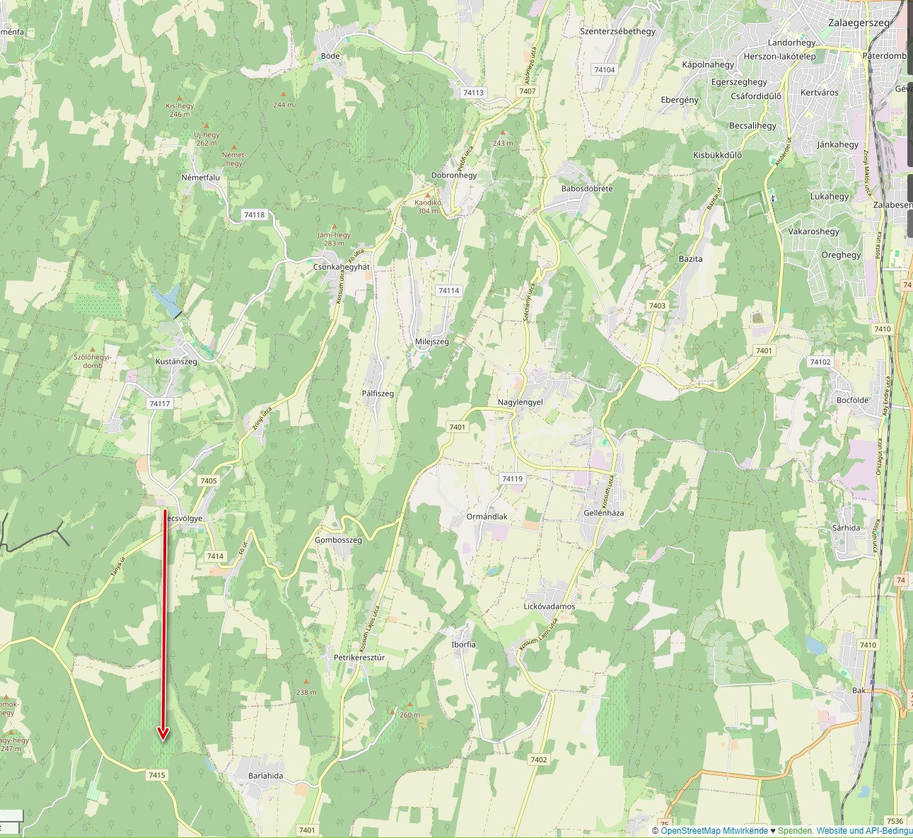 (A-A-) großes Wald- und Wiesengrundstück in Westungarn