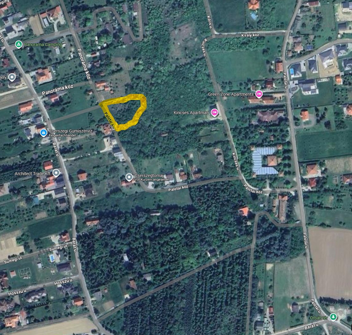 A great building plot in a quiet location near Héviz with distant views (A-A)