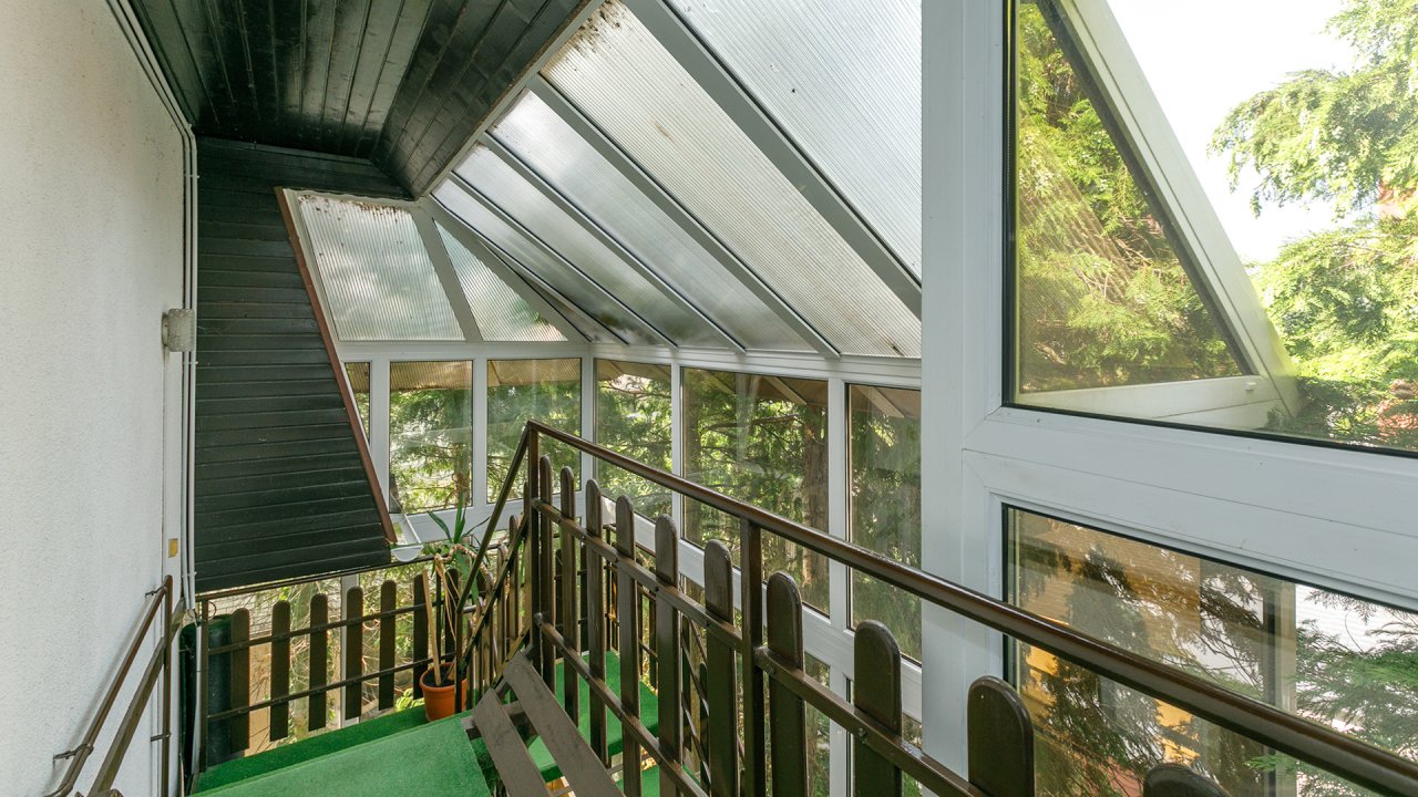Staircase hotel room