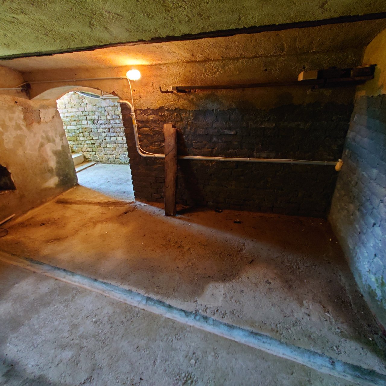 Partial basement under the main house