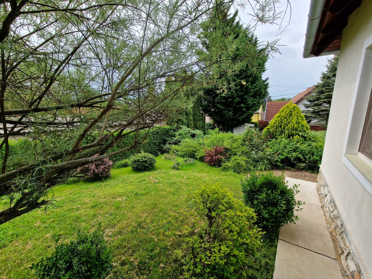 Dreamlike private garden with lush greenery and thoughtfully planned planting - your green refuge awaits!