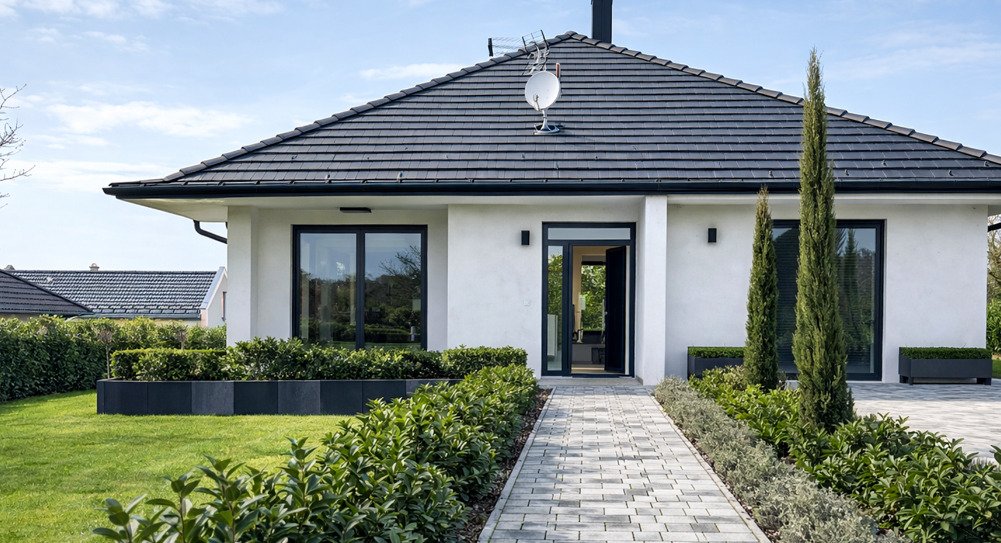 Modern architecture with floor-to-ceiling windows and optimal connection to the outdoor area