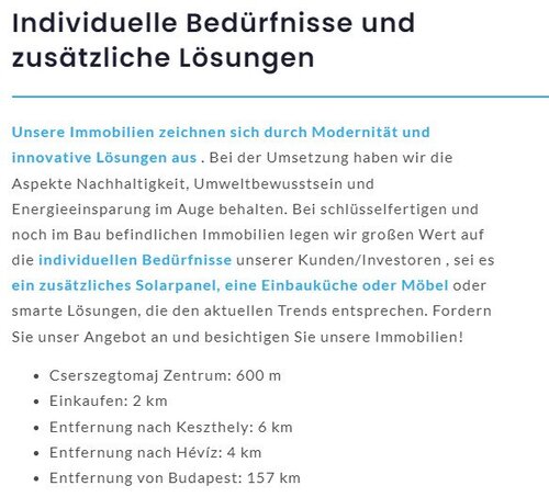 (AAA) Landhaus-Bungalow als Neubau-Erstbezug in Ungarn kaufen (CM069)