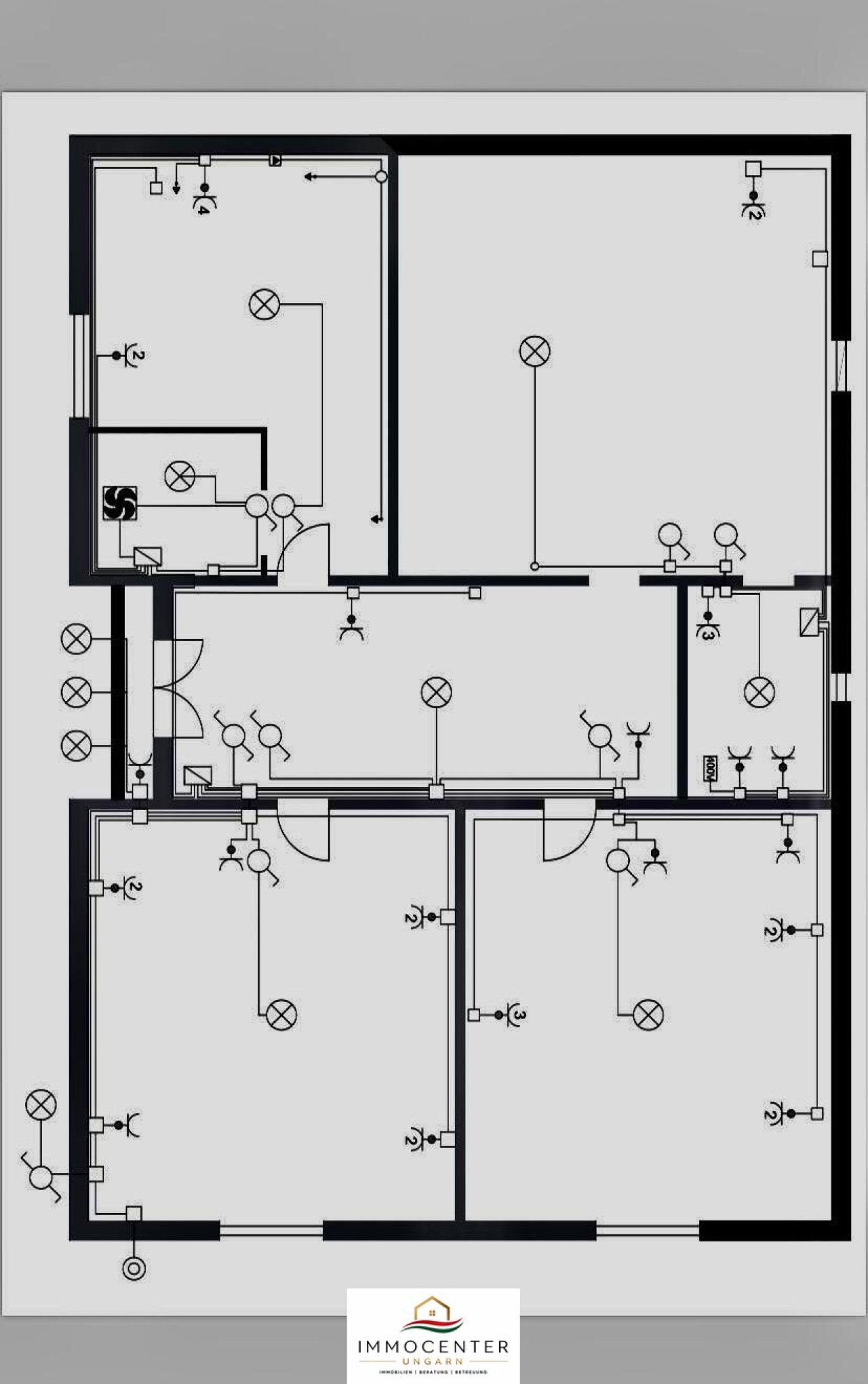 (BBA) Teilrenoviertes Einfamilienhaus in einer ruhigen Lage (KK0602) — Plano de planta