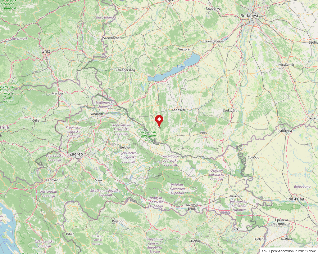 Location of Görgeteg in Hungary, overview map
