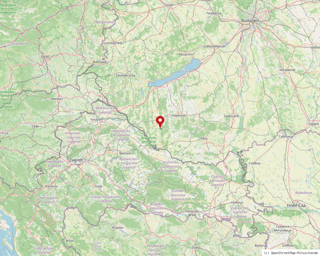Lage von Lábod in Ungarn, Übersichtskarte