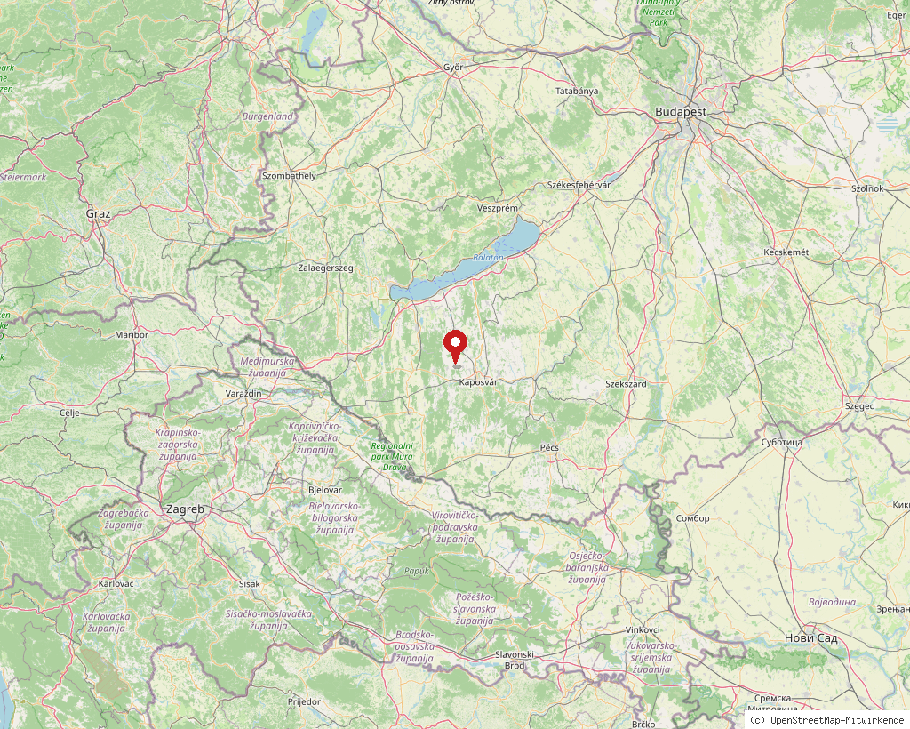 Lage von Mezőcsokonya in Ungarn, Übersichtskarte