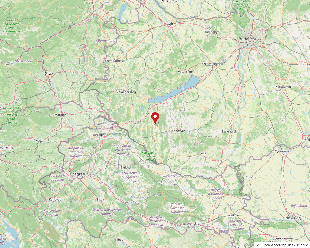 Location of Szenyér in Hungary, overview map