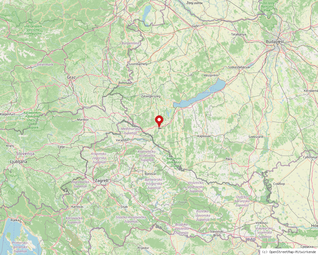 Lage von Nagykanizsa in Ungarn, Übersichtskarte