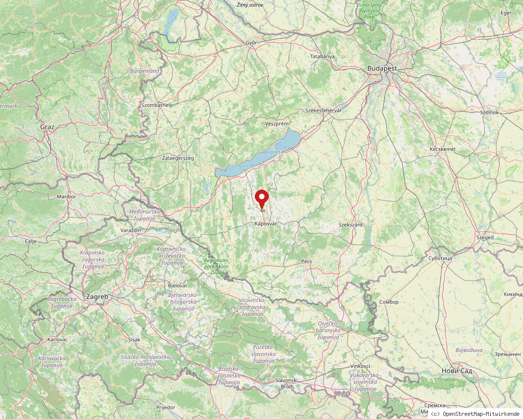 Location of Varda in Hungary, overview map