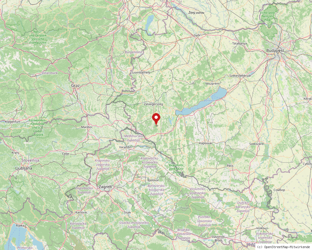 Location of Zalaszentbalázs in Hungary, overview map