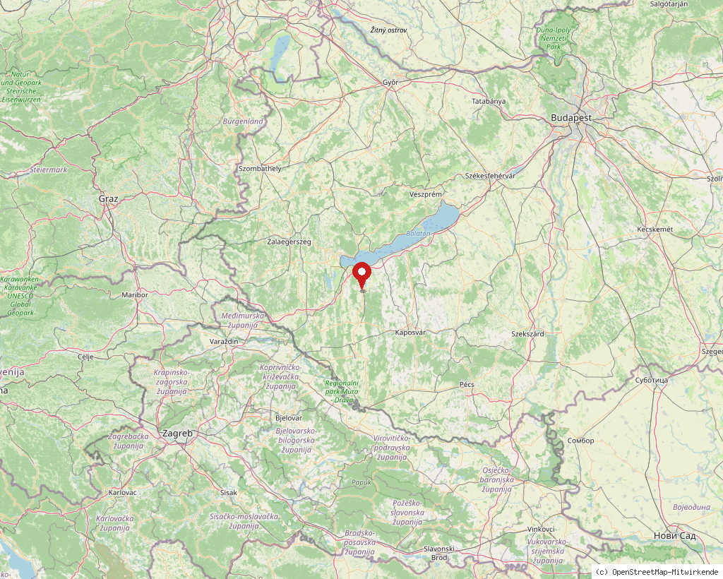 Location of Marcali in Hungary, overview map