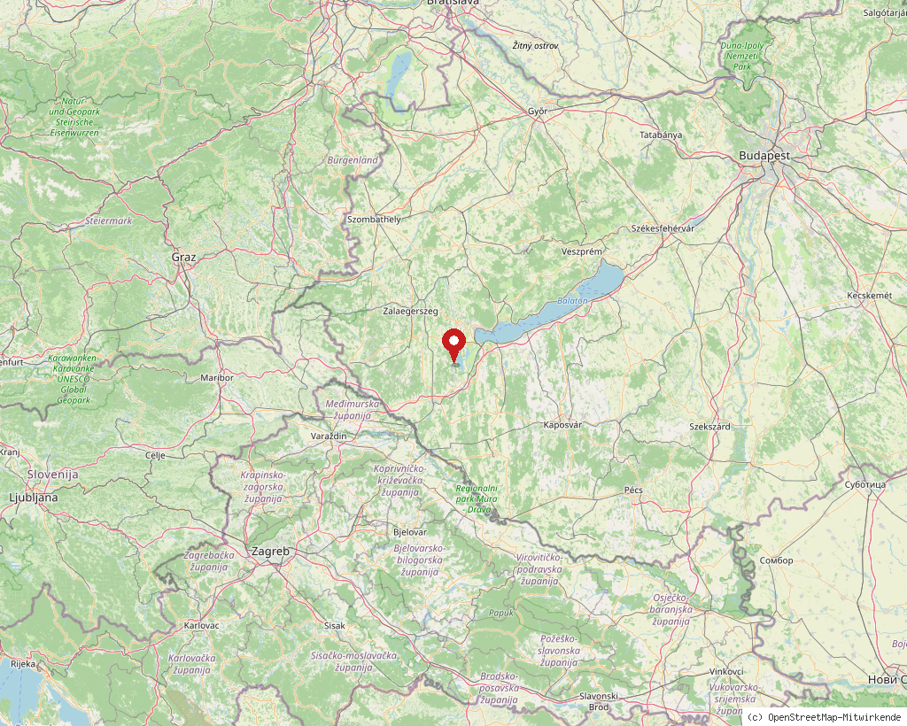 Location of Nagyrada in Hungary, overview map