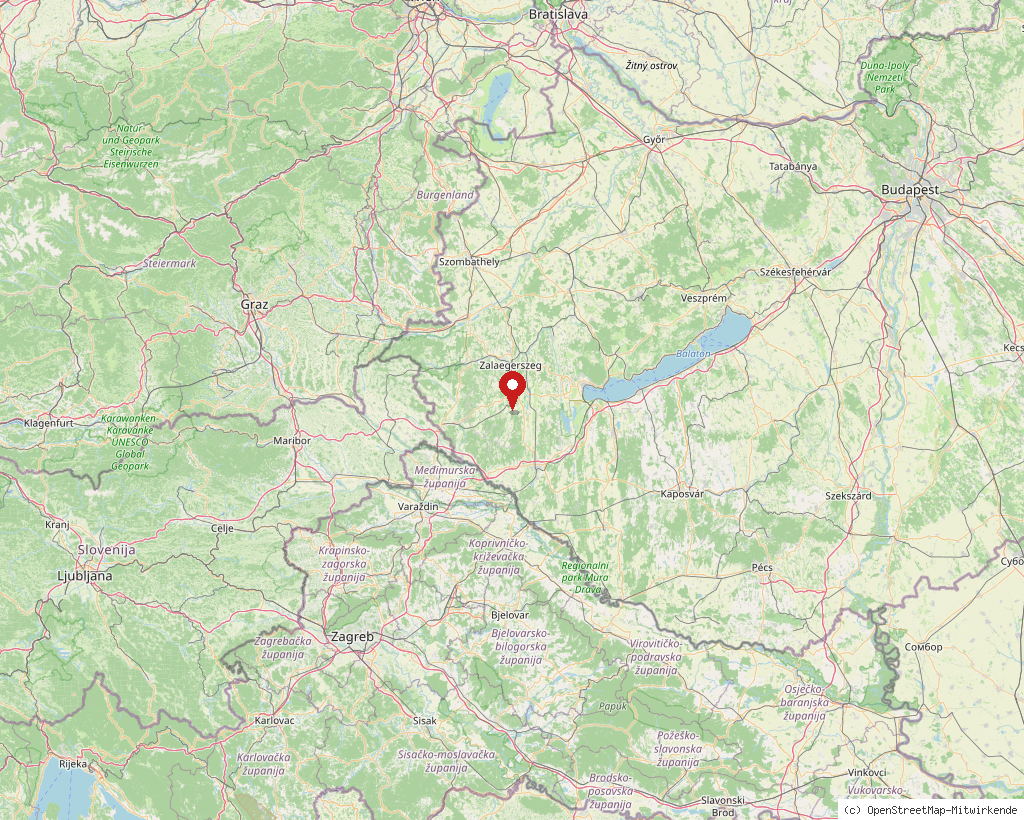 Location of Söjtör in Hungary, overview map