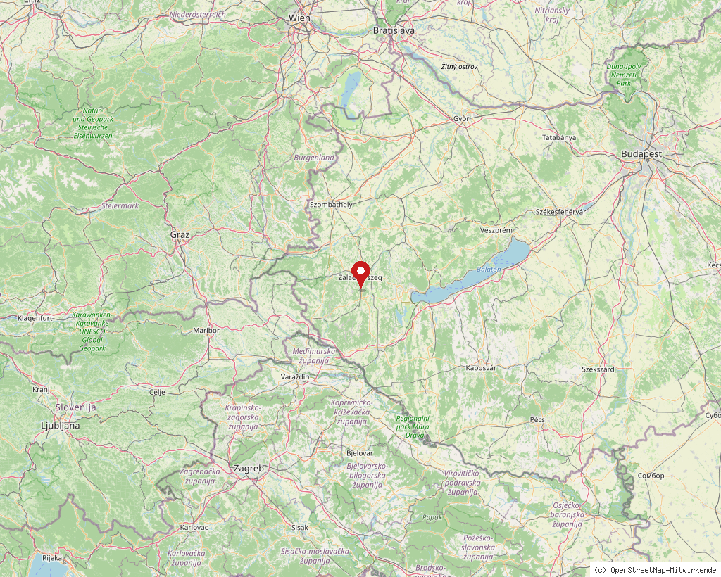 Lage von Csatár in Ungarn, Übersichtskarte