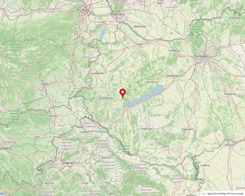 Location of Rezi in Hungary, overview map
