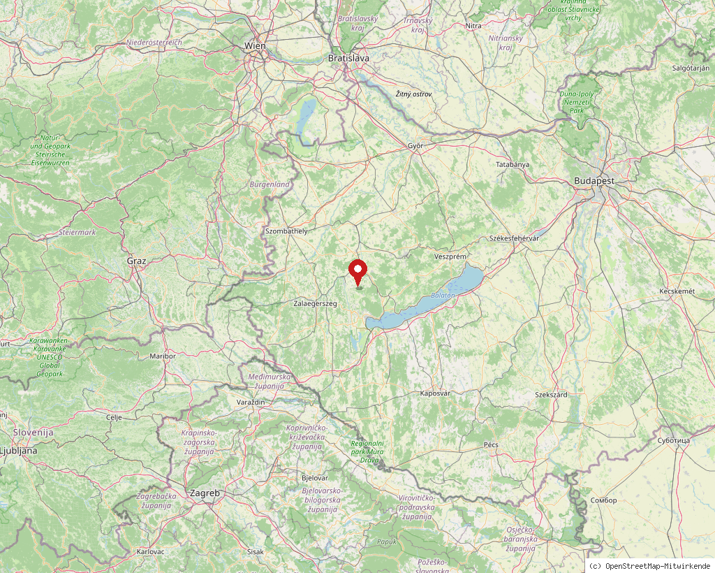 Lage von Nagygörbő in Ungarn, Übersichtskarte