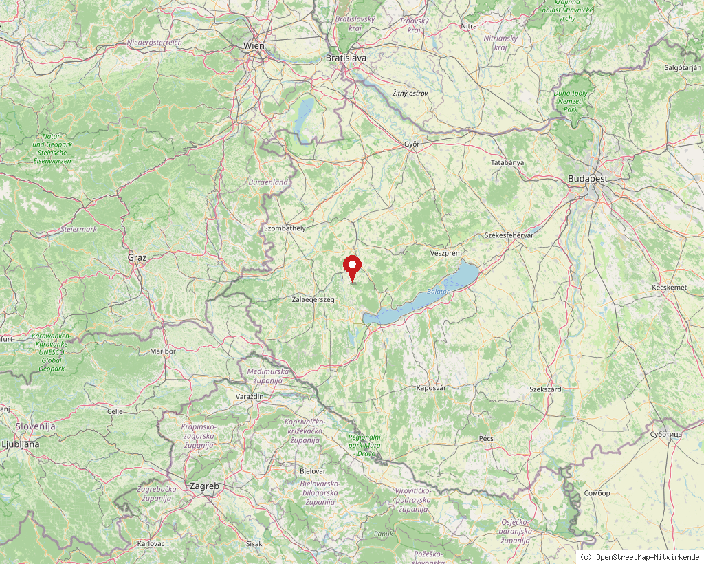 Lage von Nagygörbő in Ungarn, Übersichtskarte